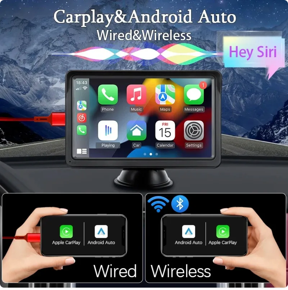 Aura Drive Elite-Display with Wireless CarPlay Support 7-inch HD